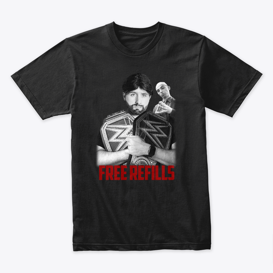 Black Free Refills Roman T-Shirt